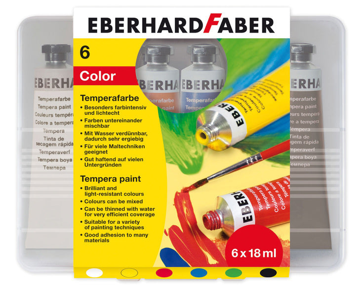 Eberhard faber ef-575505 vernis à ongles 6 couleurs tube 18 ml