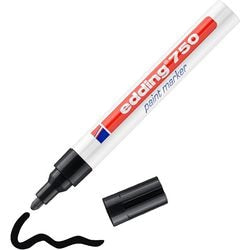 Marqueur peinture Edding 750 4-750 001 ultra 2-4mm noir rond permanent sans odeur