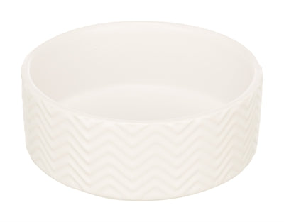 Trixie food bowl Drinking bowl Wave Ceramic White