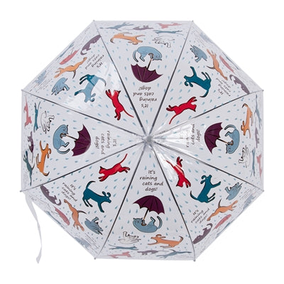 Chats et chiens parapluie transparent