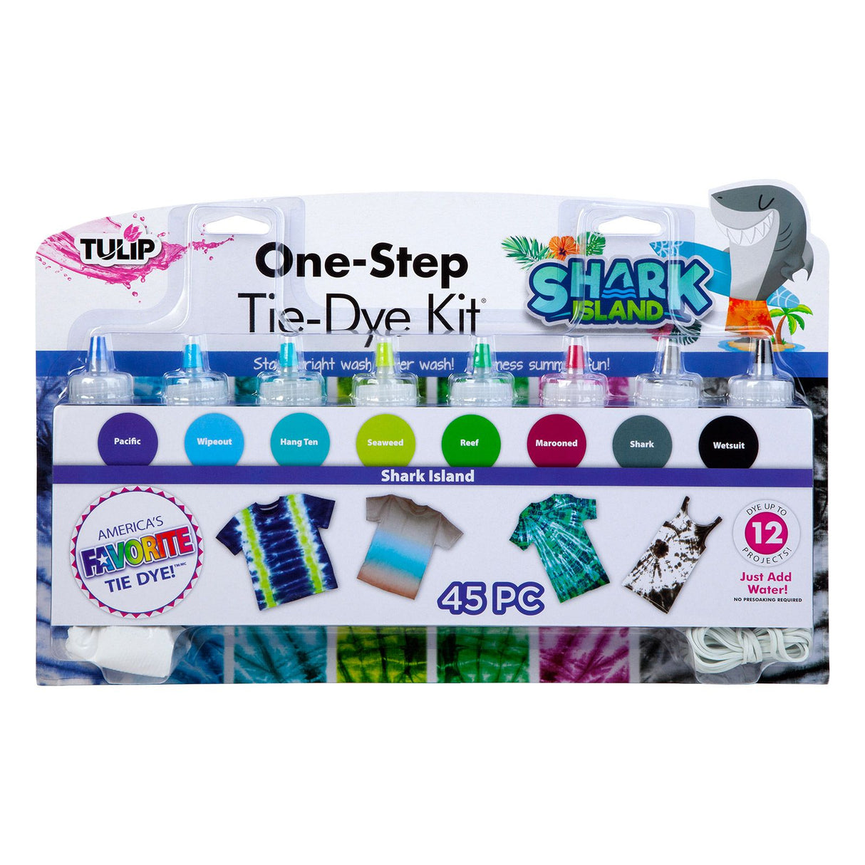 Tulipe tie-dye en une étape tulipe • kit tie-dye shark island 8 couleurs