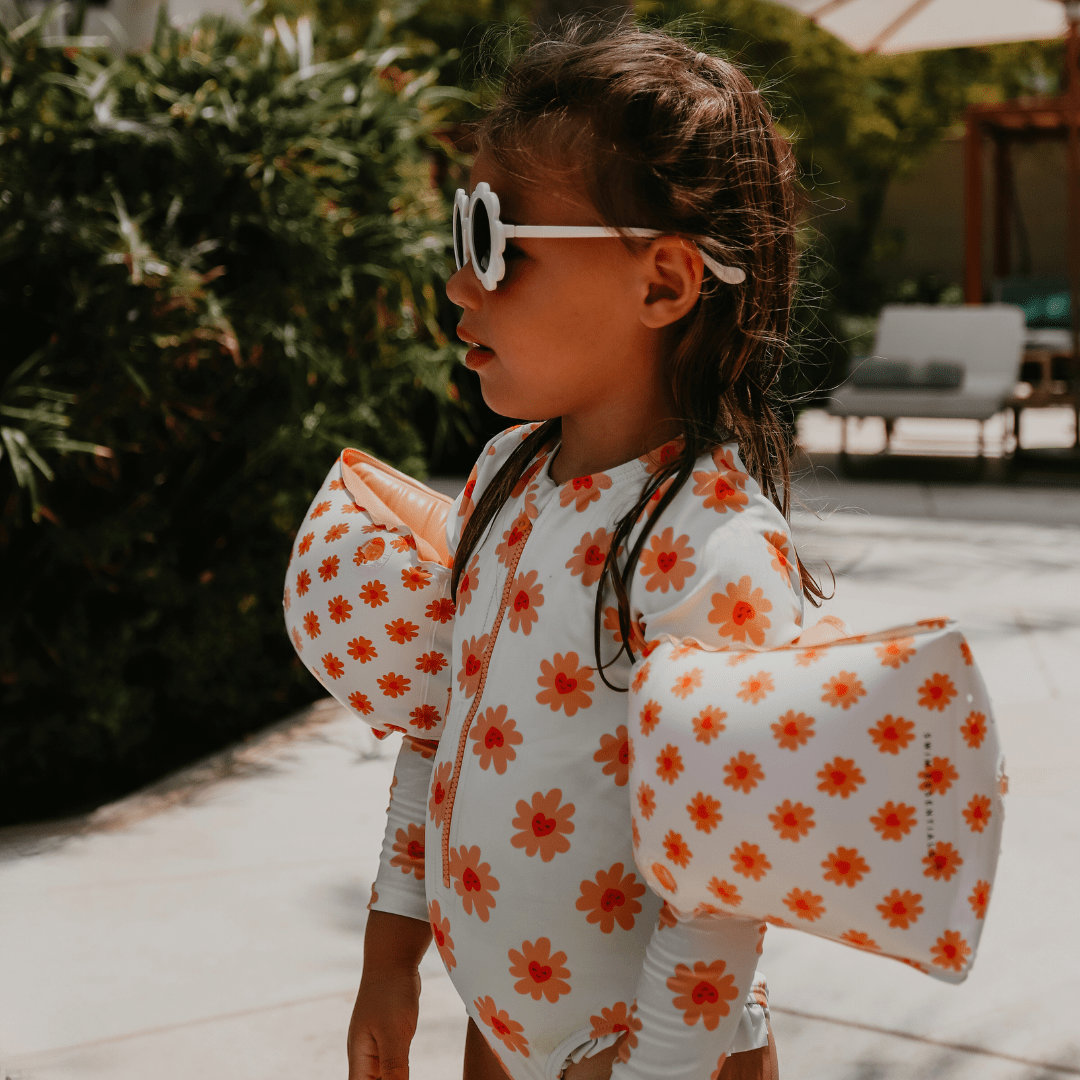 Amour floral | bandes de natation multicolores 2-6 ans