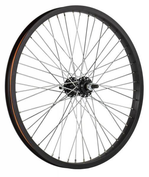 Hzb roue arrière 20 pouces etrto 406 bmx freestyle 48 rayons axe 10mm noir