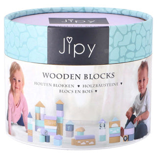 Jipy blocs de bois uni 48 pièces