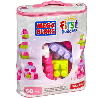 Mega Bloks grand sac de construction 60 pièces rose