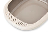 Bac à litière pour chat Savic Happy Planet Gizmo avec bord mocca gris chaud
