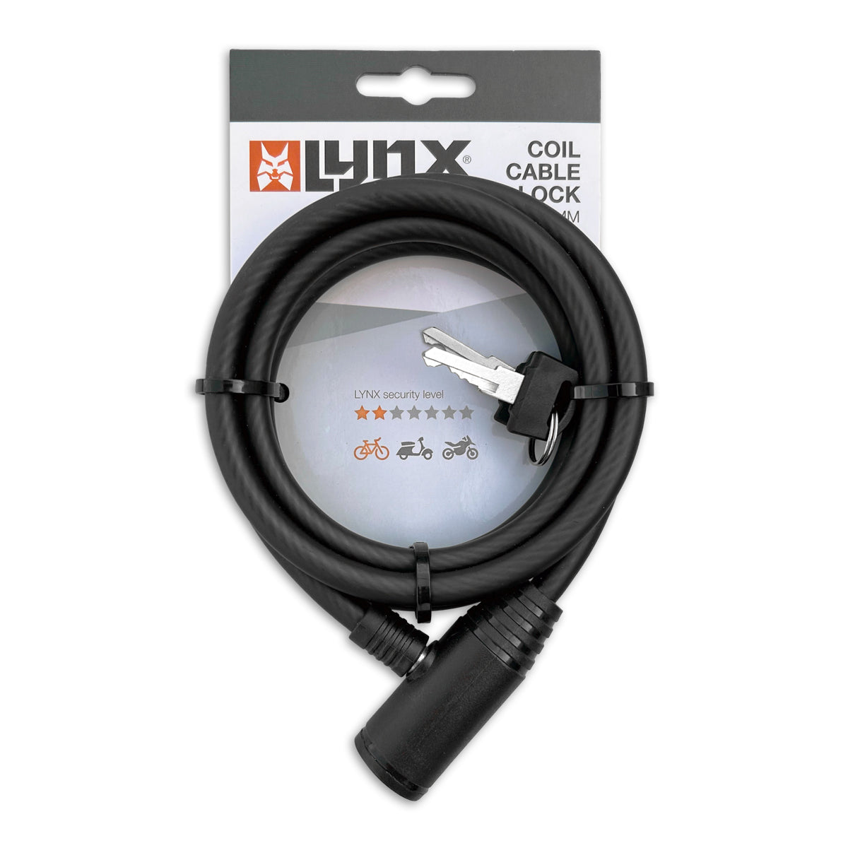 Lynx Spiral Kabel-Lock 150cm-héieren Stol