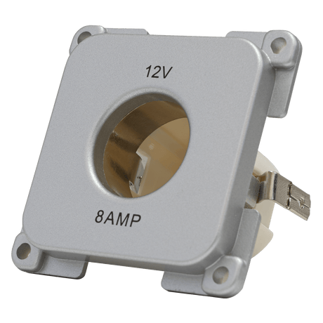 Prise 12 volts C-line pour camping-car et caravane argent