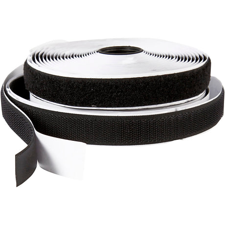 Creativ company Fermeture Velcro à boucles et crochets, autocollante, L: 20 mm, noir, 5 m 1 rouleau