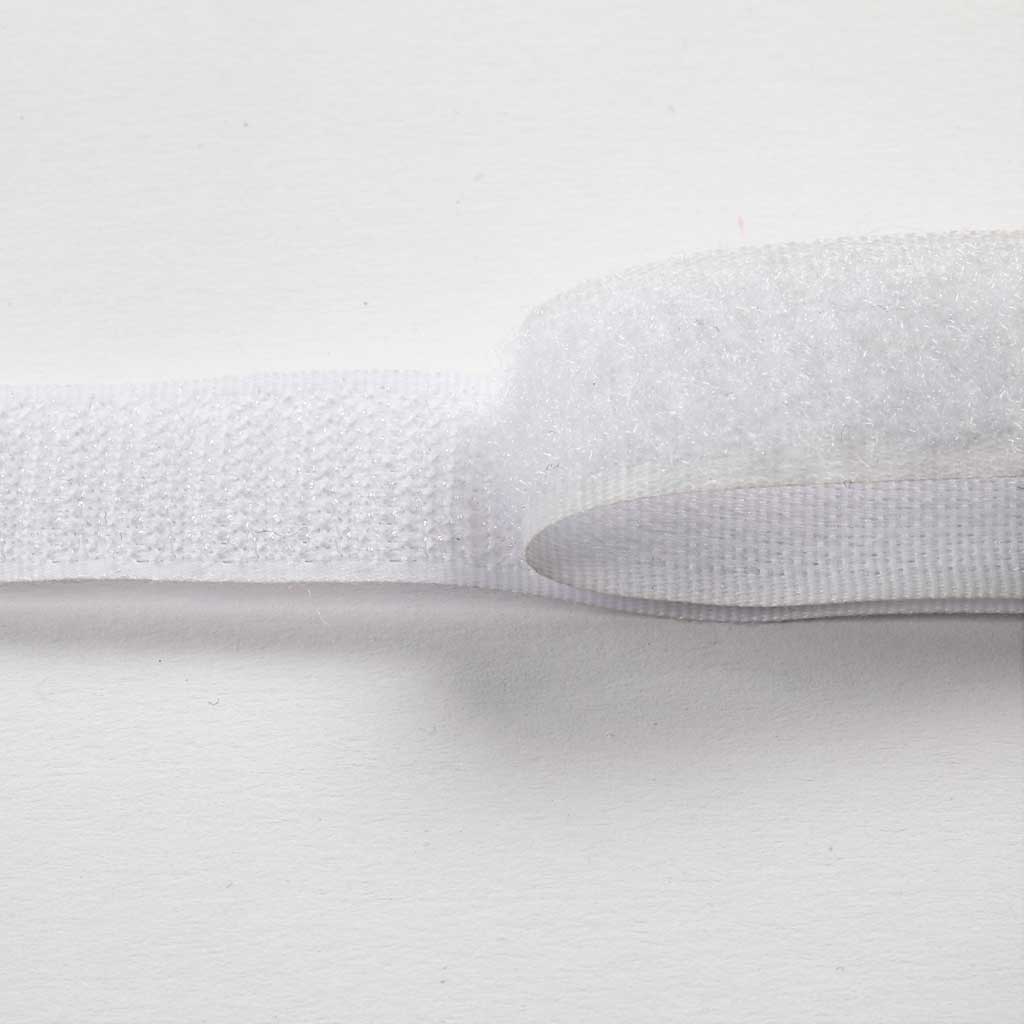 Creativ company Fermeture Velcro à boucles et crochets, L: 20 mm, blanc, 5 m 1 rouleau