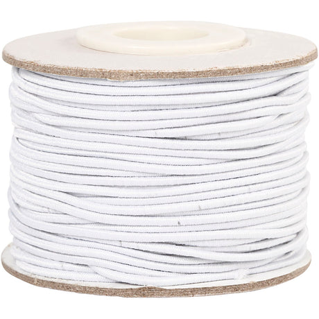 Creativ company élastique épaisseur 1mm blanc, 25m