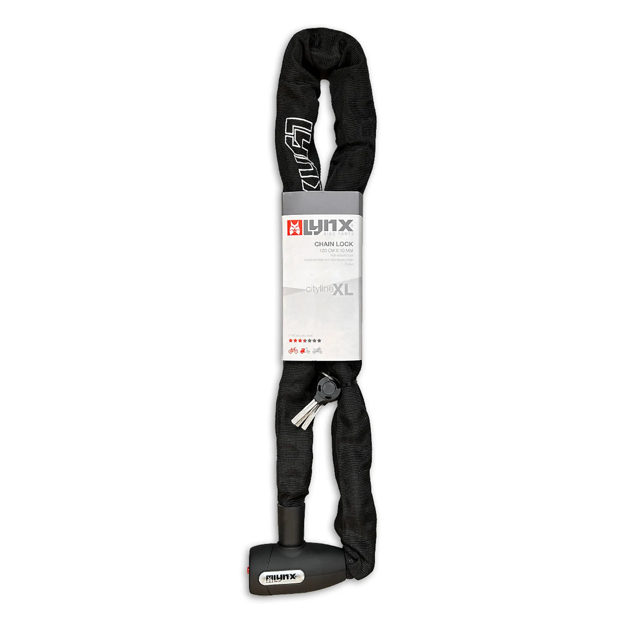 Verrouillage de la chaîne Lynx 10 x 120 cm Black Cityline XL