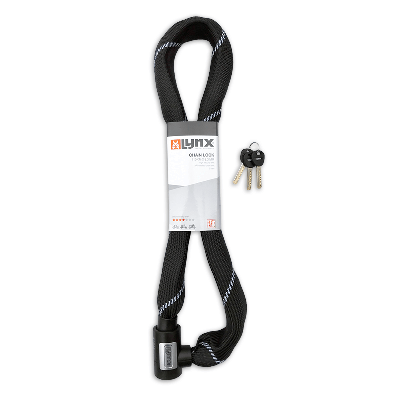 Lynx Lock Lock Art-2 110 cm x 8,3 mm Couverture en nylon noir sur carte