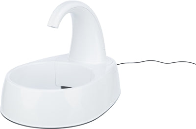 Trixie fontaine à boire courbée en plastique blanc