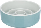 Trixie Food Bowl Slowfeding en céramique bleu gris