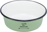 Trixie food bowl Drinking box enamel stainless steel green