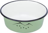 Trixie food bowl Drinking box enamel stainless steel green