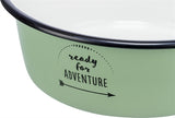 Trixie food bowl Drinking box enamel stainless steel green