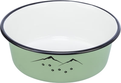 Trixie bol à nourriture abreuvoir émail acier inoxydable vert