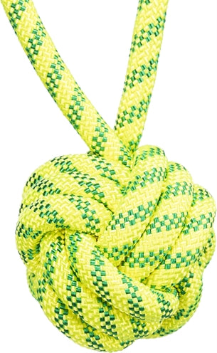 Trixie Aquatoy Rope con palla galleggiante in poliestere giallo verde