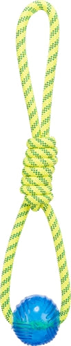 Trixie aquatoy rope pull toy floating polyester yellow green