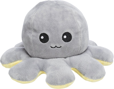 Trixie peluche réversible pieuvre gris jaune