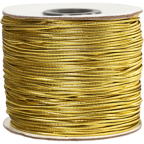Cordon élastique Creativ company, épaisseur 1 mm, doré, 100 m 1 rouleau