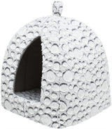 Trixie Cat Basket Iglo mila en peluche blanc gris