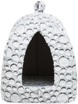 Trixie Cat Basket Iglo mila en peluche blanc gris