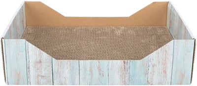 Trixie panier à gratter carton herbe à chat turquoise