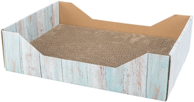 Trixie panier à gratter carton herbe à chat turquoise