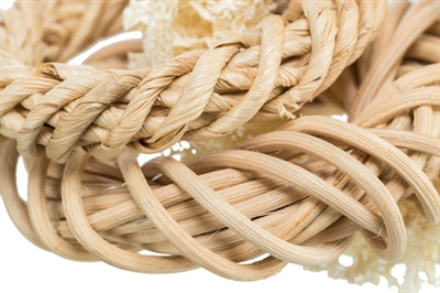 Bague luffa Trixie avec anneau en rotin et feuille de maïs naturel