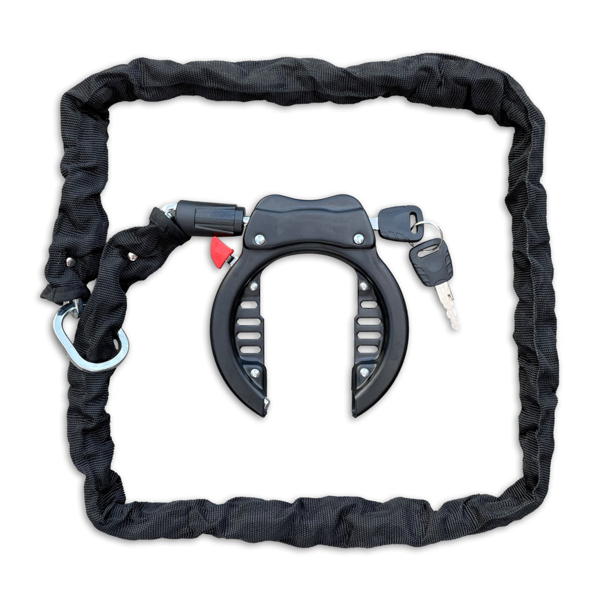 Lock à anneau avec chaîne d'insertion 1000 x 5,5 mm noir