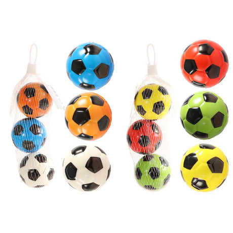 Ballons de football en mousse 3 pièces en filet Ø6cm