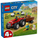 Lego city 60461 tracteur rouge avec remorque et mouton