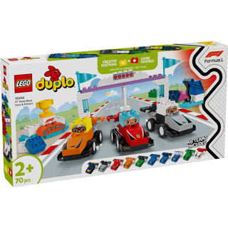 Lego duplo town 10445 voitures de course et pilotes de l'équipe f1