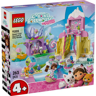 Maison de poupée Lego Gabby 11205, montagne de bonbons et jardin de chatons