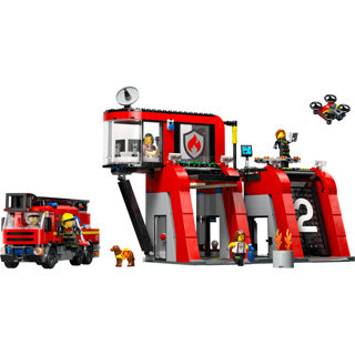 Caserne de pompiers et camion de pompiers Lego City - 60414