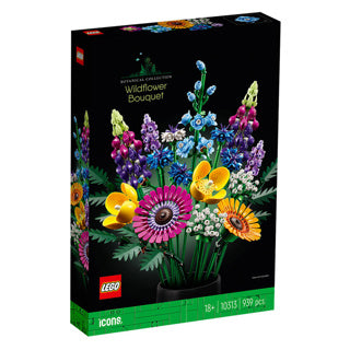 Ensemble de construction de bouquet de fleurs sauvages icônes Lego pour adultes, collection botanique - 10313