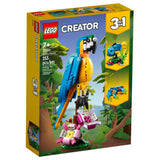 Lego Creator 3en1 perroquet exotique - grenouille - ensemble de jouets animaux poisson pour enfants - 31136
