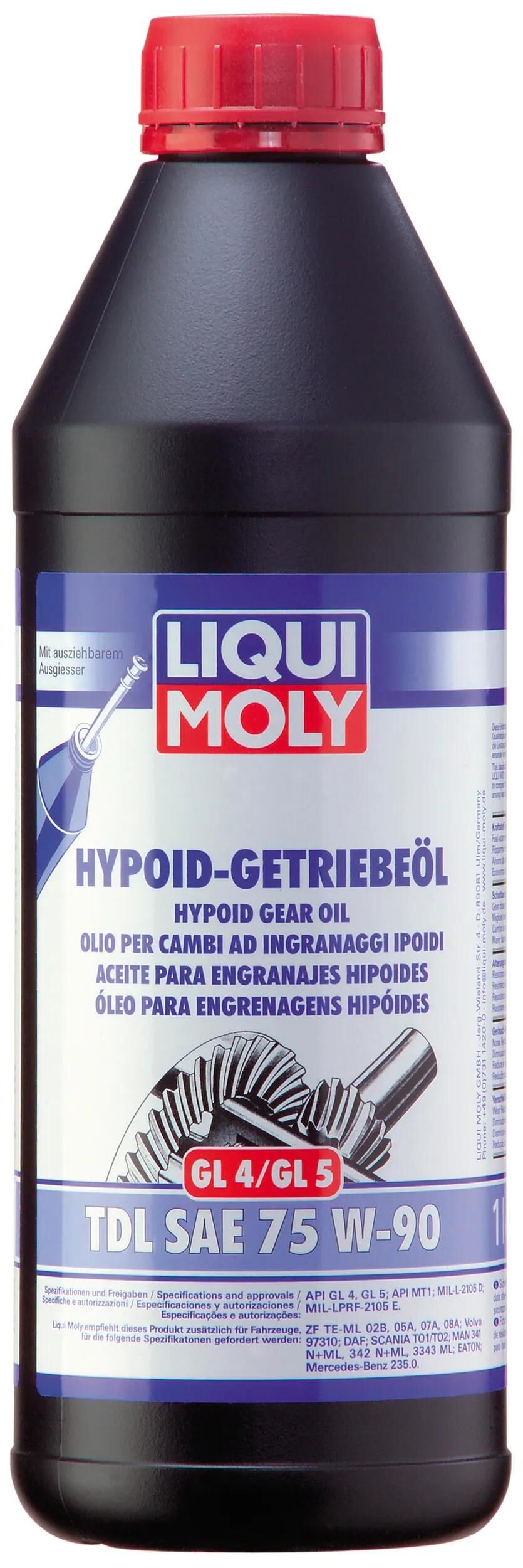 Huile de transmission Liqui Moly TDL Hyp. huile pour engrenages 75w90 1l
