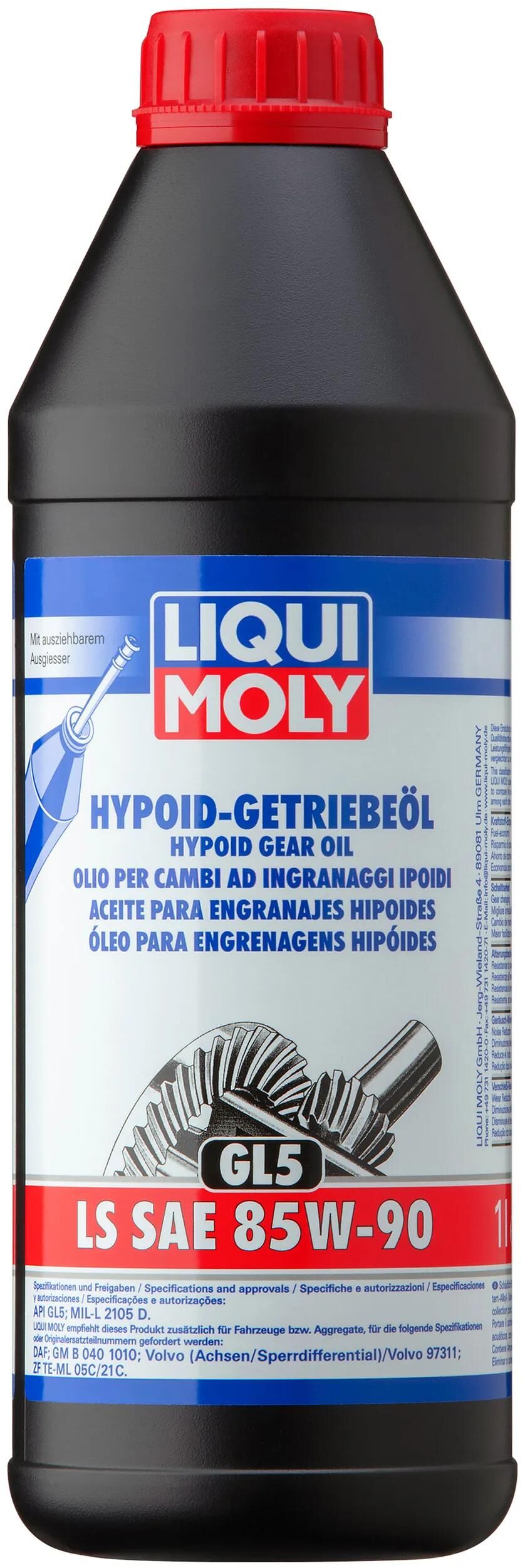 Liqui moly huile de transmission hypoïde gl 5 ls . huile pour engrenages hypoïdes gl5 ls lm sae 85w-90 1l