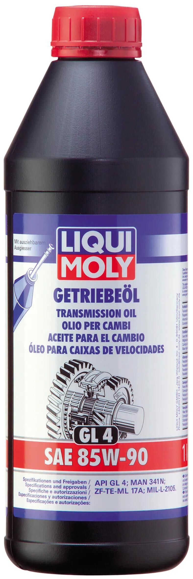 Huile de transmission Liqui Moly GL 4 . huile pour engrenages gl4 1ltr. sae85w-90