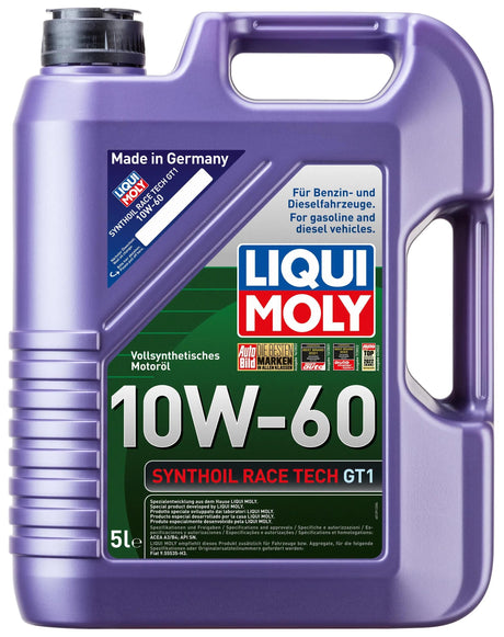 Huile moteur Liqui Moly Syntoil Race Tech GT1. synthoil race tech gt1 10w-60 5 litres.