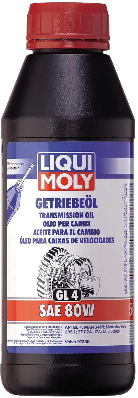 Huile de transmission Liqui Moly GL4. huile pour engrenages gl4 sae 80w lm 500 ml