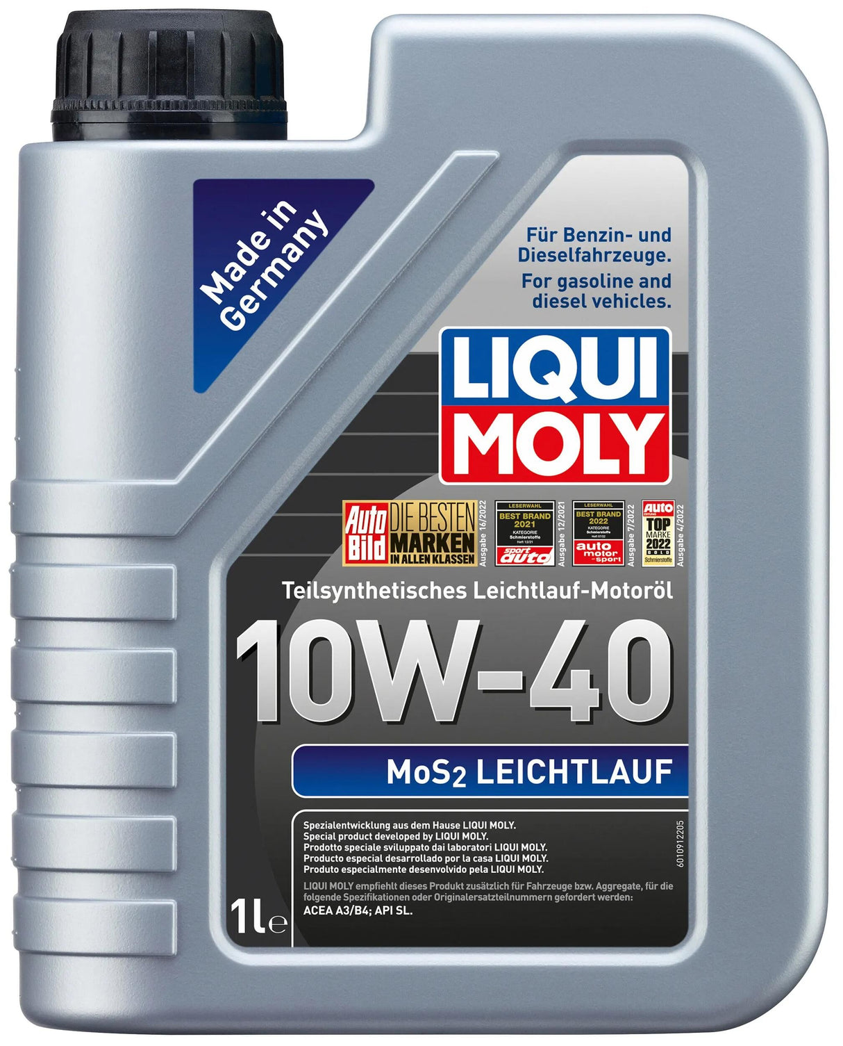 Liqui moly huile moteur mos2 leichtlauf mos2-lightrunning huile 1 l 10w-40hd