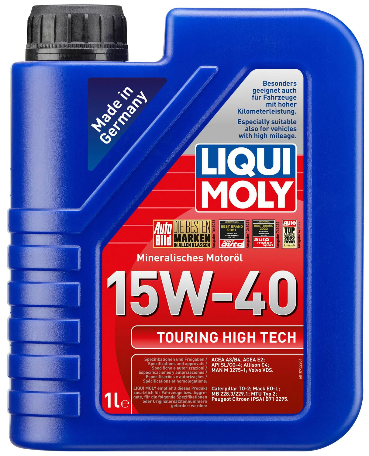 Huile moteur Liqui Moly Touring High Tech. touring high tech 1 litre. 15w-40hd