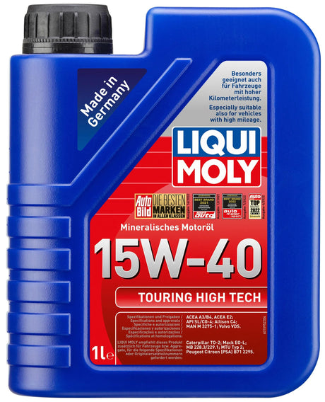 Huile moteur Liqui Moly Touring High Tech. touring high tech 1 litre. 15w-40hd