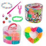 Toi-toys métier à tisser 2700 pcs avec accessoires dans boîte de rangement coeur