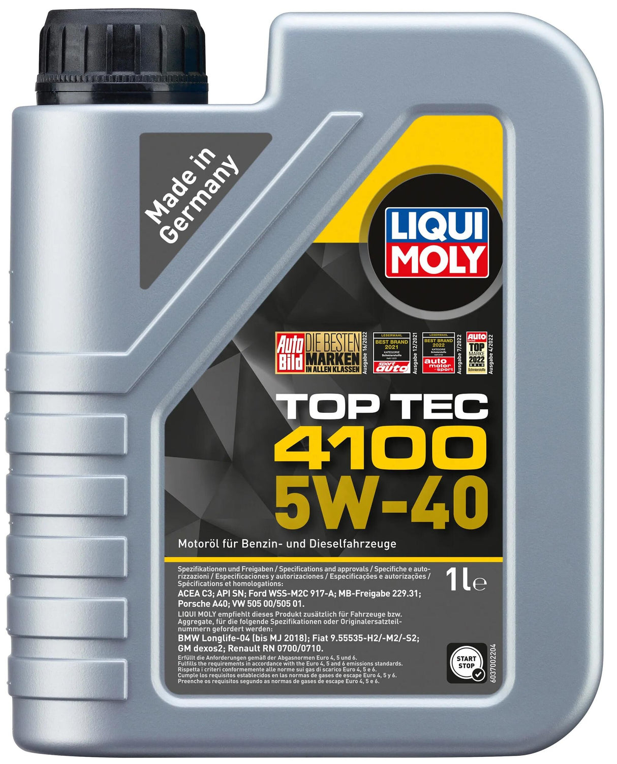 Huile moteur Liqui moly top tec 4100. top tec 5w-40 1 litre.